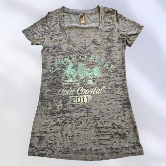 Kenny Chesney 2011 Country Concert Tour Graphic Long Slim Fit Baby Tee - Sz S - Picture 3 of 5